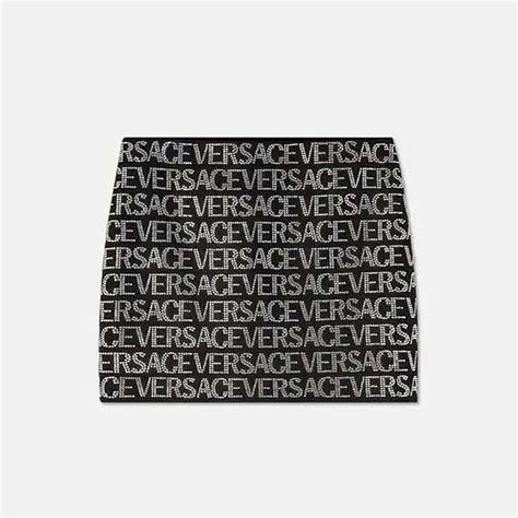 versace allover logo printed mini skirt|Versace europe website.